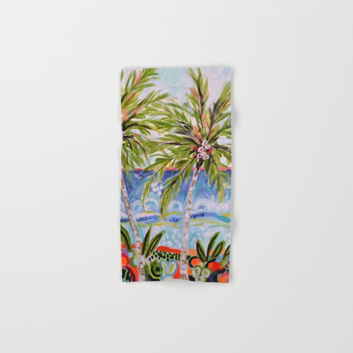 Palm Trees by Karen Fields Bath Towel Gallery Image 1