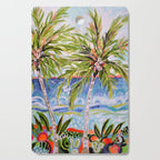 Palm Trees by Karen Fields Cutting Board Gallery Image 1