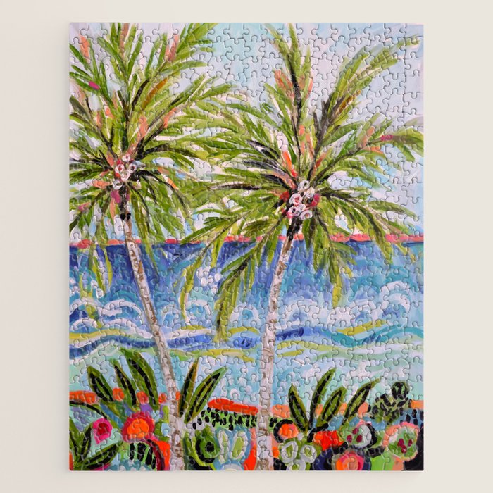 Palm Trees by Karen Fields Jigsaw Puzzle Gallery Image 1