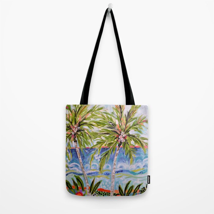 Palm Trees by Karen Fields Tote Bag Gallery Image 2