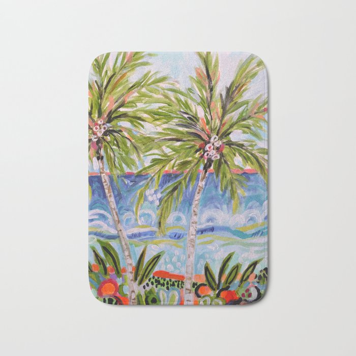 Palm Trees by Karen Fields Bath Mat Gallery Image 1