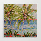 Palm Trees by Karen Fields Wood Wall Art Gallery Image 1