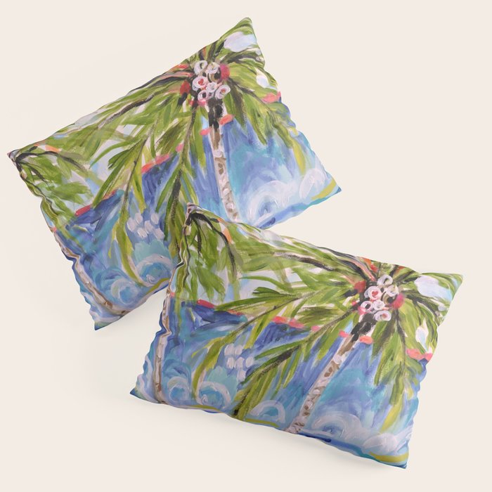 Palm Trees by Karen Fields Pillow Sham Gallery Image 1