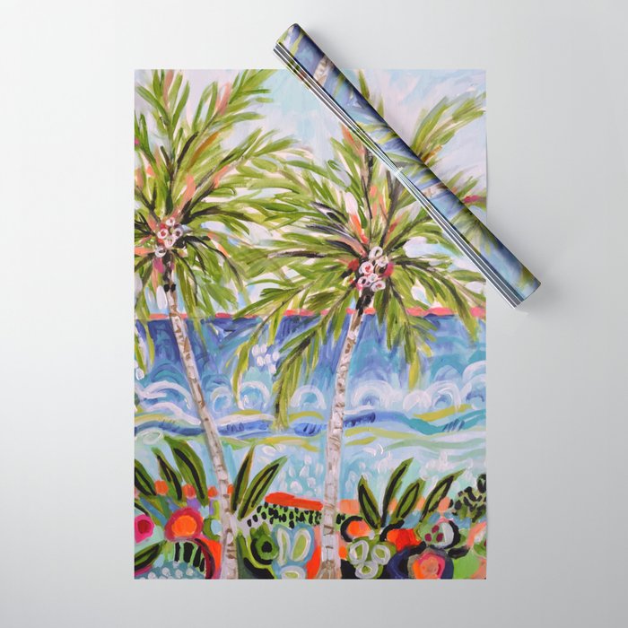 Palm Trees by Karen Fields Wrapping Paper Gallery Image 1