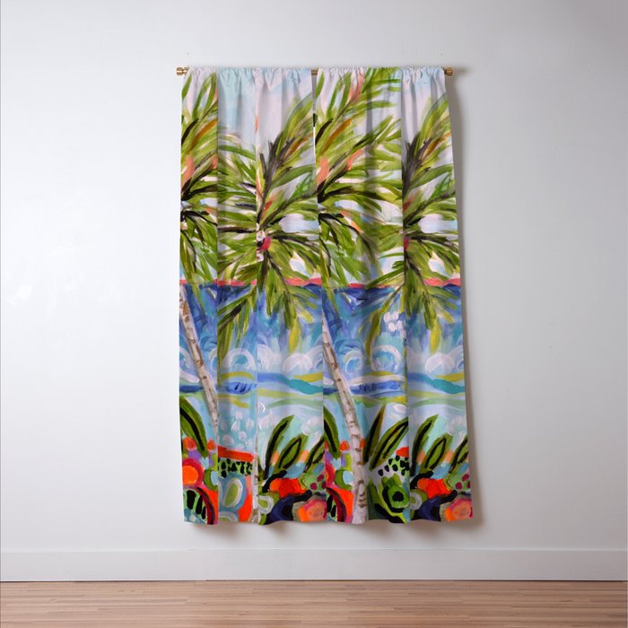 Palm Trees by Karen Fields Window Curtain Gallery Image 3