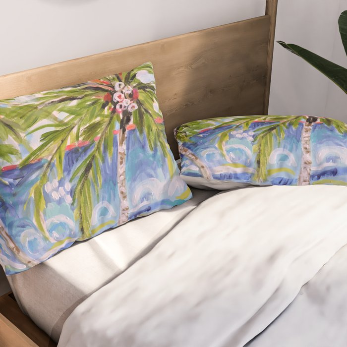 Palm Trees by Karen Fields Pillow Sham Gallery Image 2
