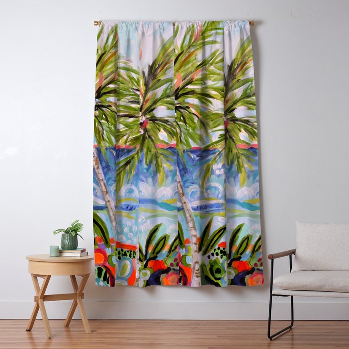 Palm Trees by Karen Fields Window Curtain Gallery Image 5