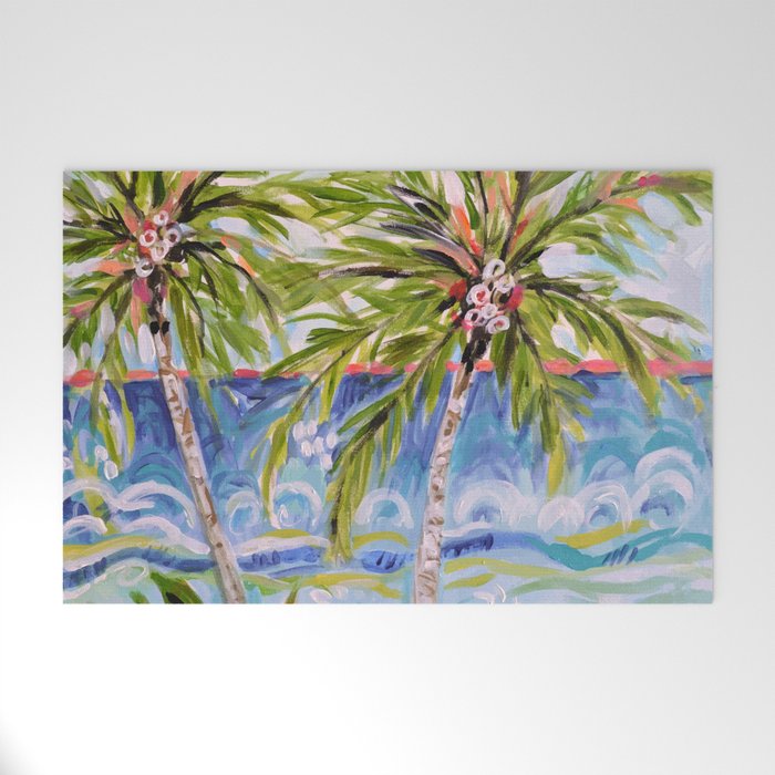 Palm Trees by Karen Fields Welcome Mat Gallery Image 1