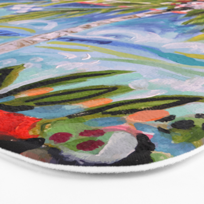 Palm Trees by Karen Fields Bath Mat Gallery Image 3