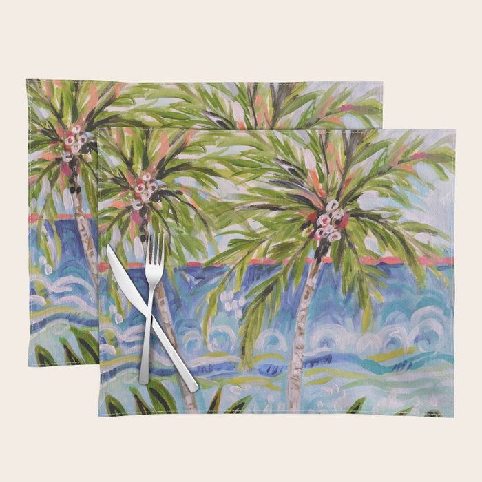 Palm Trees by Karen Fields Placemat Gallery Image 1