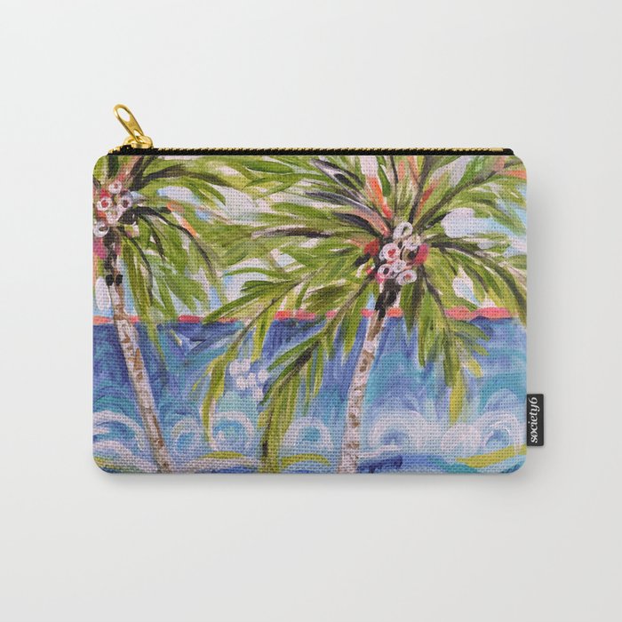 Palm Trees by Karen Fields Carry All Pouch Gallery Image 1
