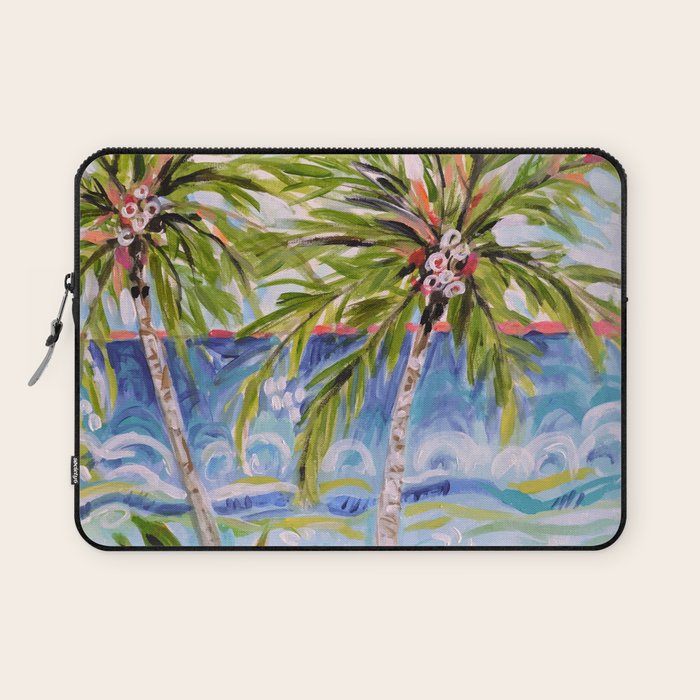 Palm Trees by Karen Fields Laptop Sleeve Gallery Image 1