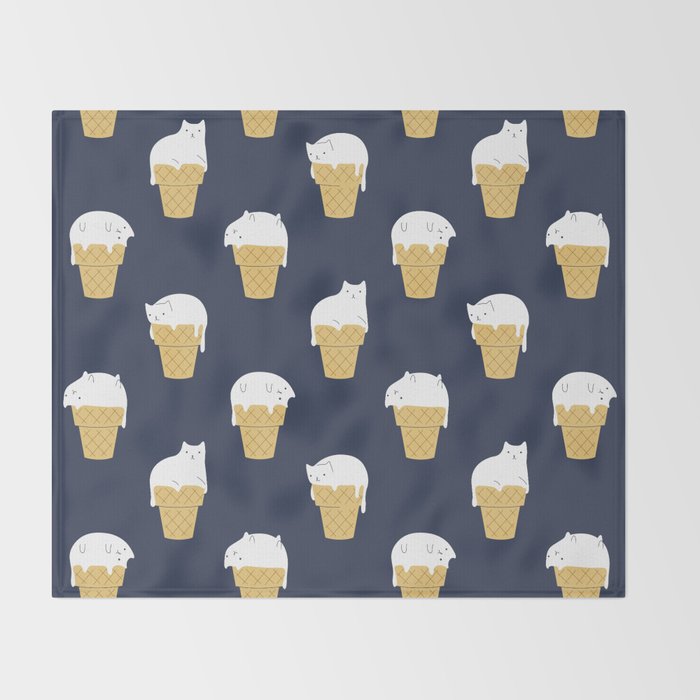 Meowlting Pattern Throw Blanket Gallery Image 2