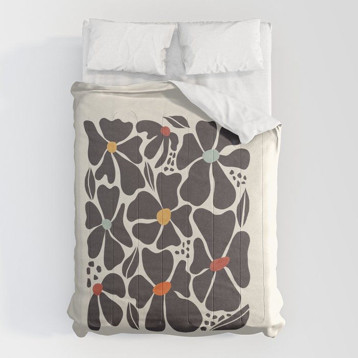 Abstract Black Florals Comforter Gallery Image 6