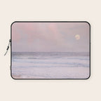 Huntington Beach Pink Sunset - California Ocean Landscape Photography Laptop Sleeve Gallery Image 1