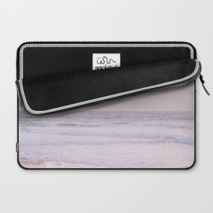 Huntington Beach Pink Sunset - California Ocean Landscape Photography Laptop Sleeve Gallery Image 2
