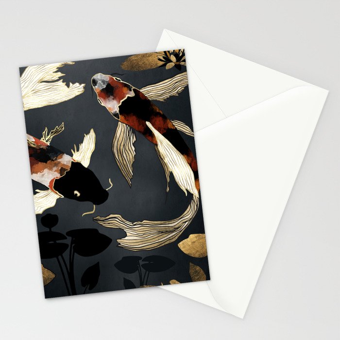 Metallic Koi IV Stationery Card Gallery Image 2