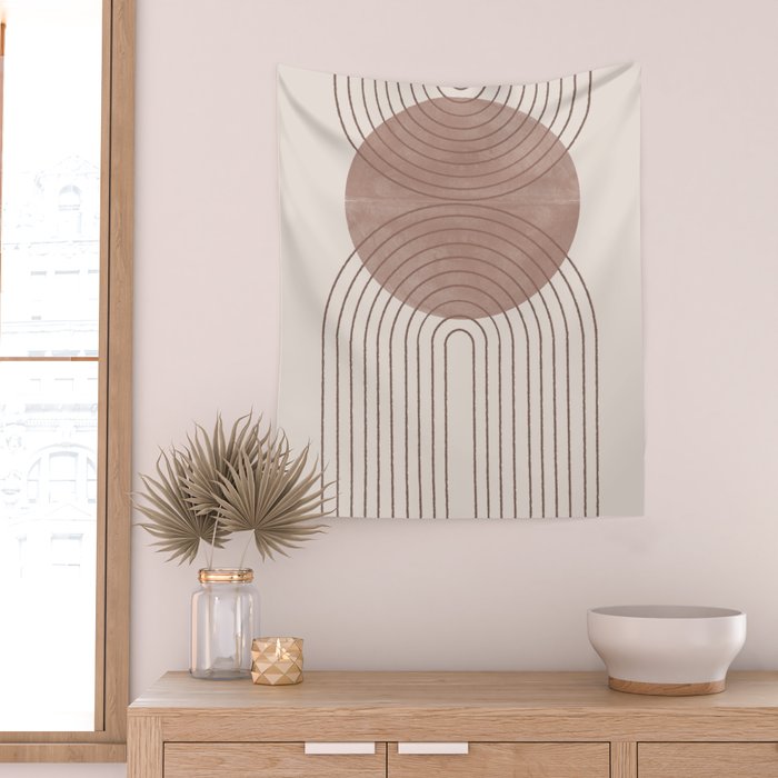 Abstract Modern Poster Arch  Wall Tapestry Gallery Image 2