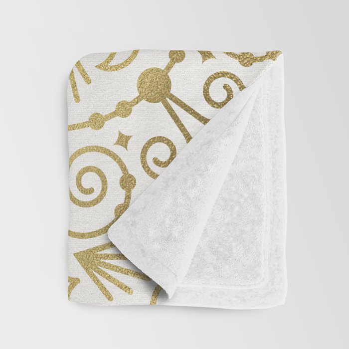 Moroccan Mandala - Gold Palette Throw Blanket Gallery Image 3