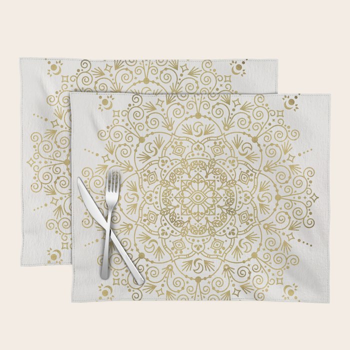 Moroccan Mandala - Gold Palette Placemat Gallery Image 1