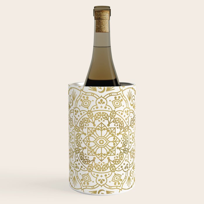 Moroccan Mandala - Gold Palette Wine Chiller Gallery Image 1