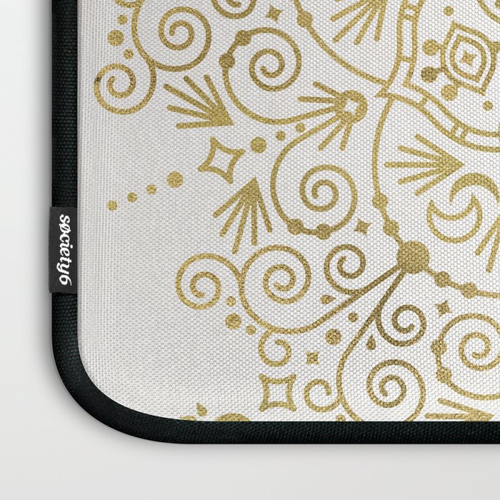 Moroccan Mandala - Gold Palette Laptop Sleeve Gallery Image 3