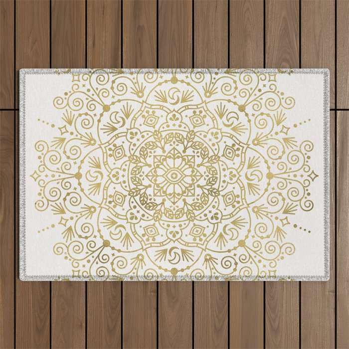 Moroccan Mandala - Gold Palette Outdoor Rug Gallery Image 1