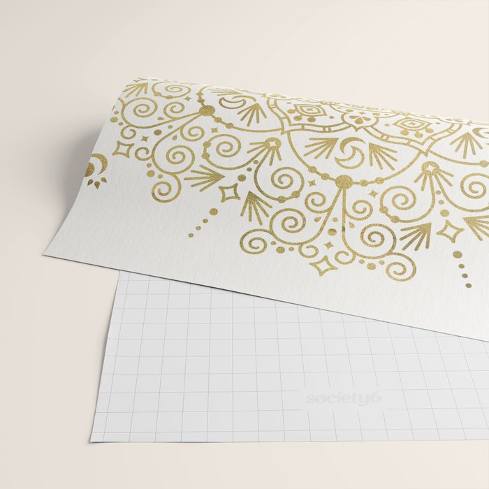 Moroccan Mandala - Gold Palette Wrapping Paper Gallery Image 2