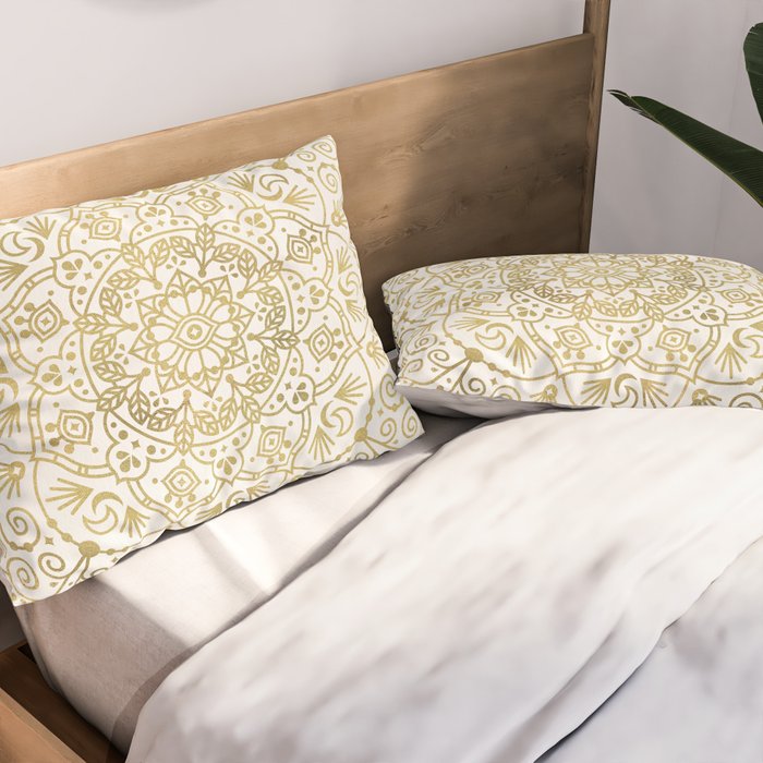 Moroccan Mandala - Gold Palette Pillow Sham Gallery Image 2