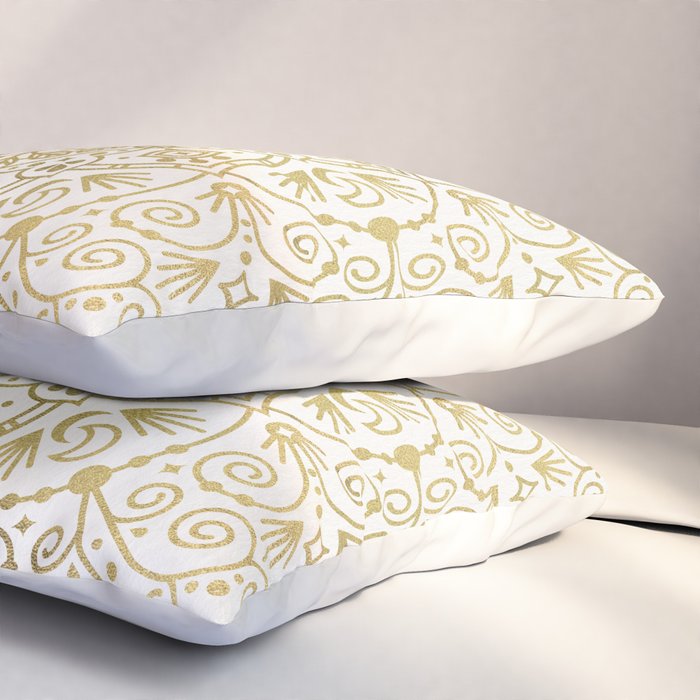 Moroccan Mandala - Gold Palette Pillow Sham Gallery Image 3