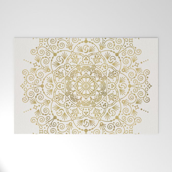 Moroccan Mandala - Gold Palette Welcome Mat Gallery Image 1