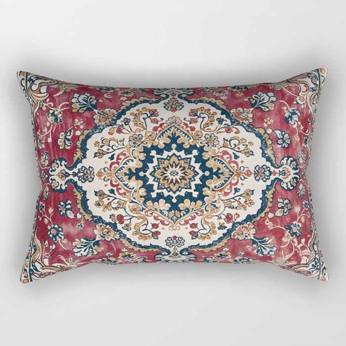 Casbah Crimson Crest Rectangular Pillow Gallery Image 2
