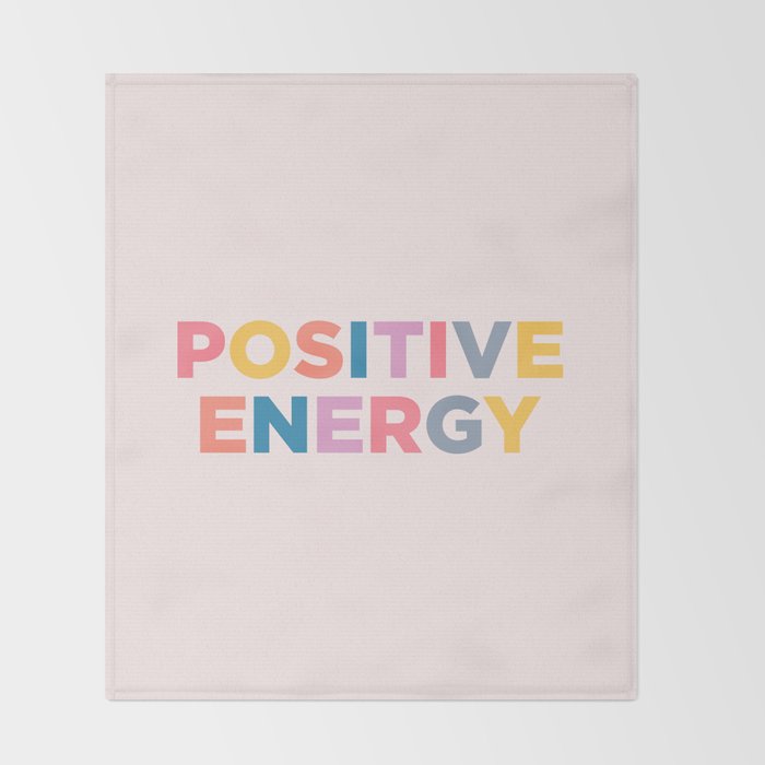 positive energy Throw Blanket Gallery Image 2