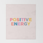 positive energy Throw Blanket Gallery Image 2