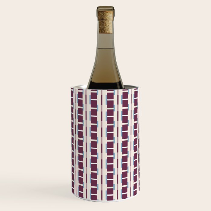 Burgundy Grid Elegance Wine Chiller Gallery Image 2