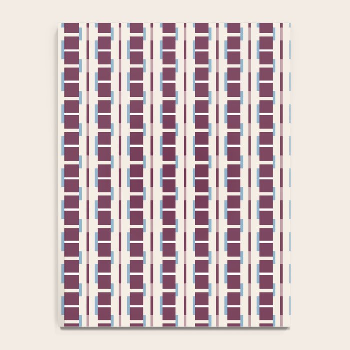 Burgundy Grid Elegance Notebook Gallery Image 4