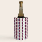 Burgundy Grid Elegance Wine Chiller Gallery Image 1