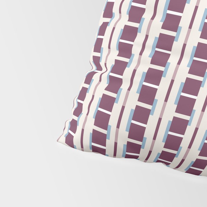 Burgundy Grid Elegance Pillow Sham Gallery Image 4