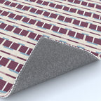 Burgundy Grid Elegance Rug Gallery Image 4