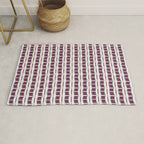 Burgundy Grid Elegance Rug Gallery Image 1