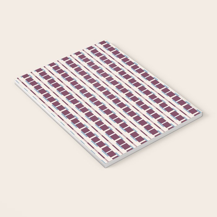Burgundy Grid Elegance Notebook Gallery Image 3