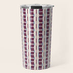 Burgundy Grid Elegance Travel Mug Gallery Image 1