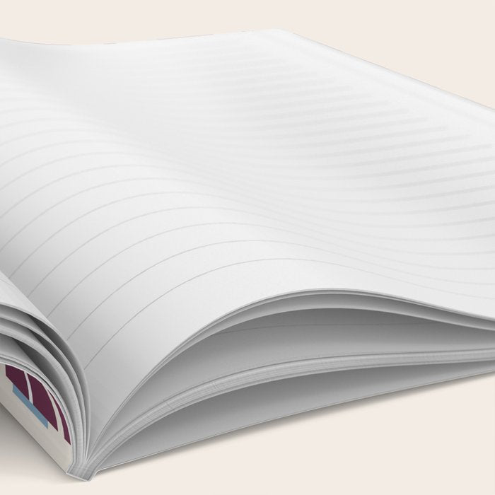 Burgundy Grid Elegance Notebook Gallery Image 2