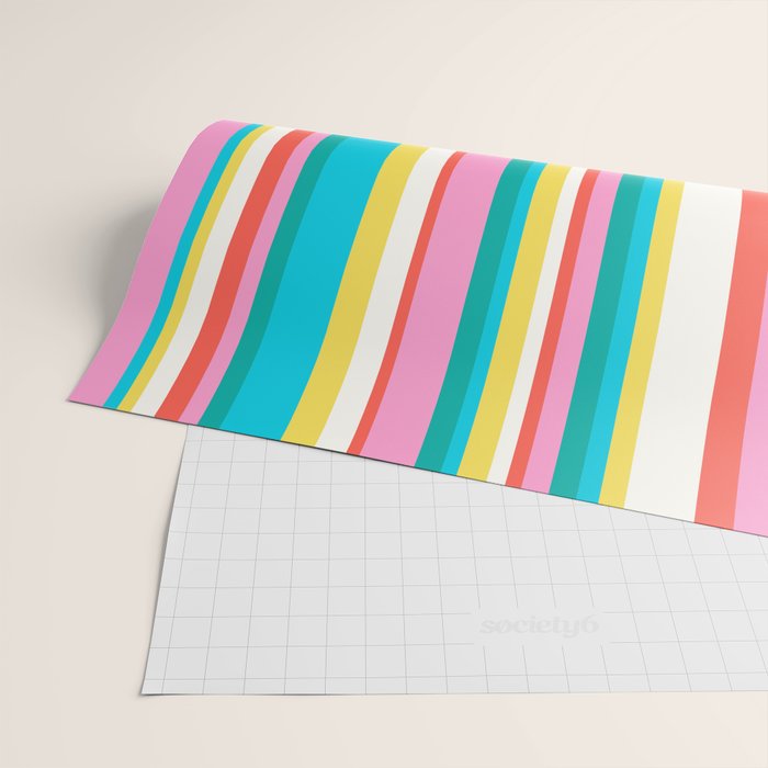 Classic Stripes II - 60s Candy Rainbow Wrapping Paper Gallery Image 2