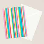 Classic Stripes II - 60s Candy Rainbow Stationery Card Gallery Image 2