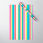 Classic Stripes II - 60s Candy Rainbow Wrapping Paper Gallery Image 1