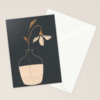 Minimal Abstract Art Vase Flower 3 Stationery Card Gallery Image 2