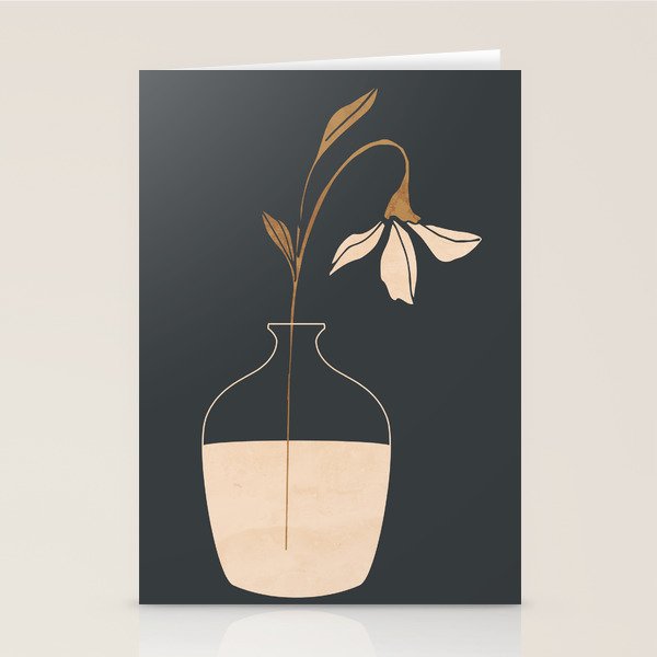 Minimal Abstract Art Vase Flower 3 Stationery Card Gallery Image 2