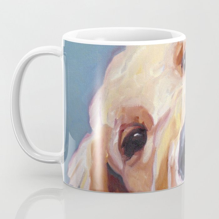 Golden Retriever Puppy Original Oil Painting Coffee Mug Gallery Image 3