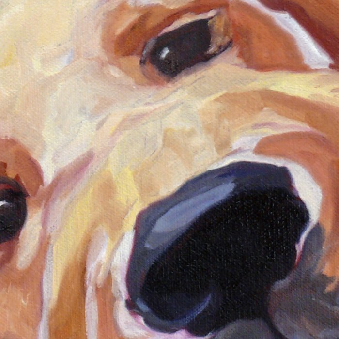 Golden Retriever Puppy Original Oil Painting Coffee Mug Gallery Image 2